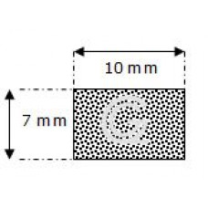 Rechthoekig mosrubber snoer | 7 x 10 mm | rol 100 meter
